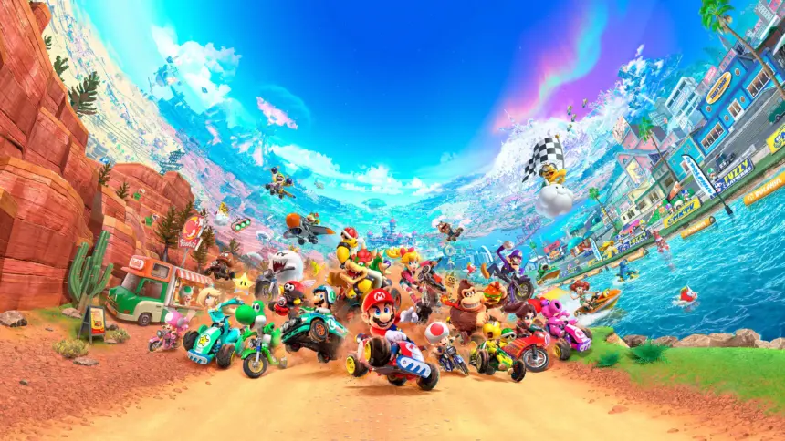 Mario Kart World Key Art